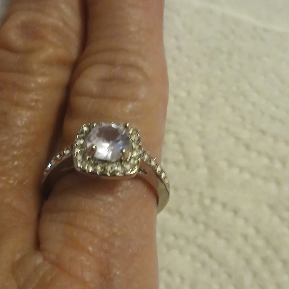 925 STERLING SILVER, White Sapphire WEDDING SET. Size 9 - Picture 5 of 9
